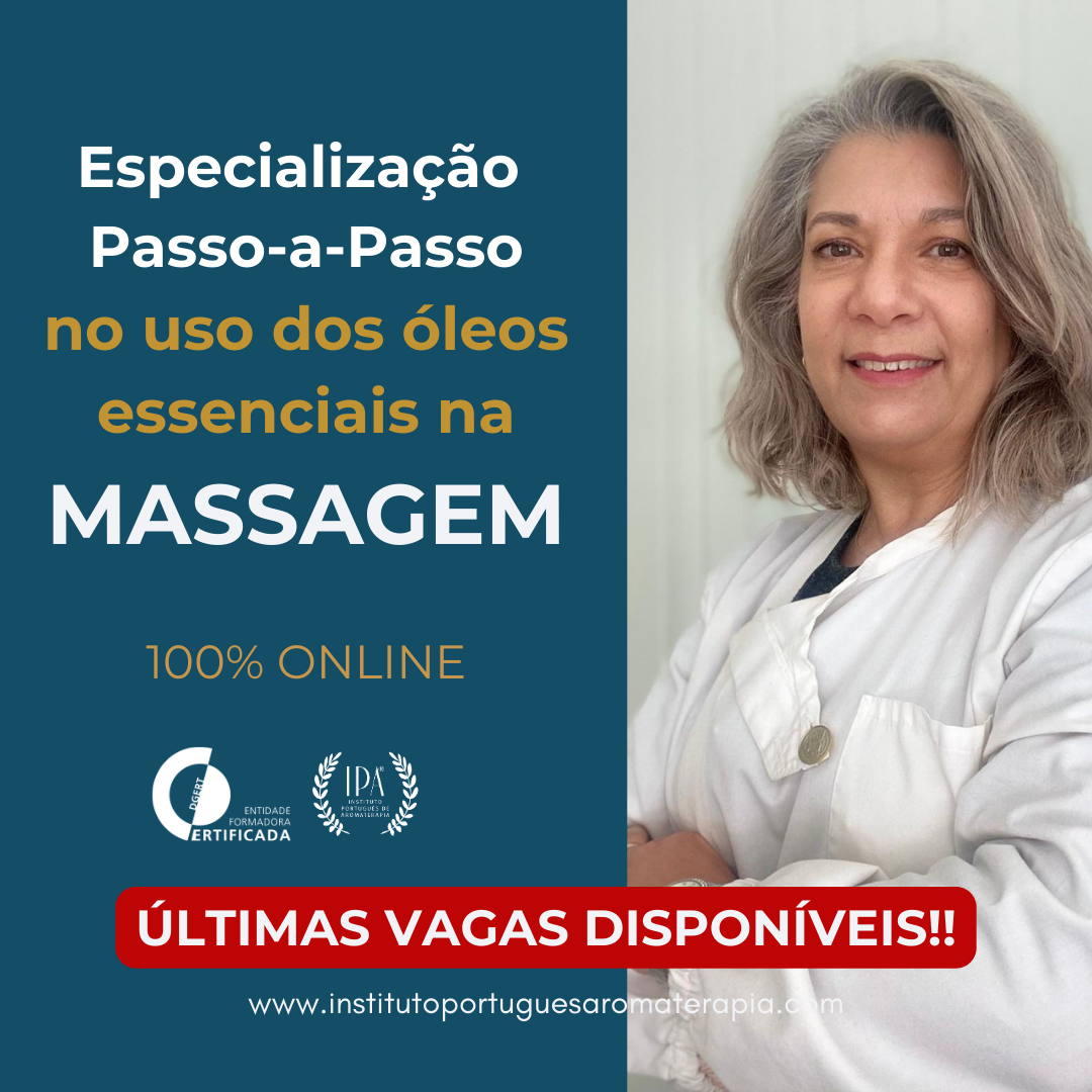 Formação Certificada: Especialização em Aromaterapia Aplicada à Massagem (Programa Aroma+)